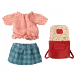 Maileg USA Clothes and Bag, Big Sister Mouse-Red