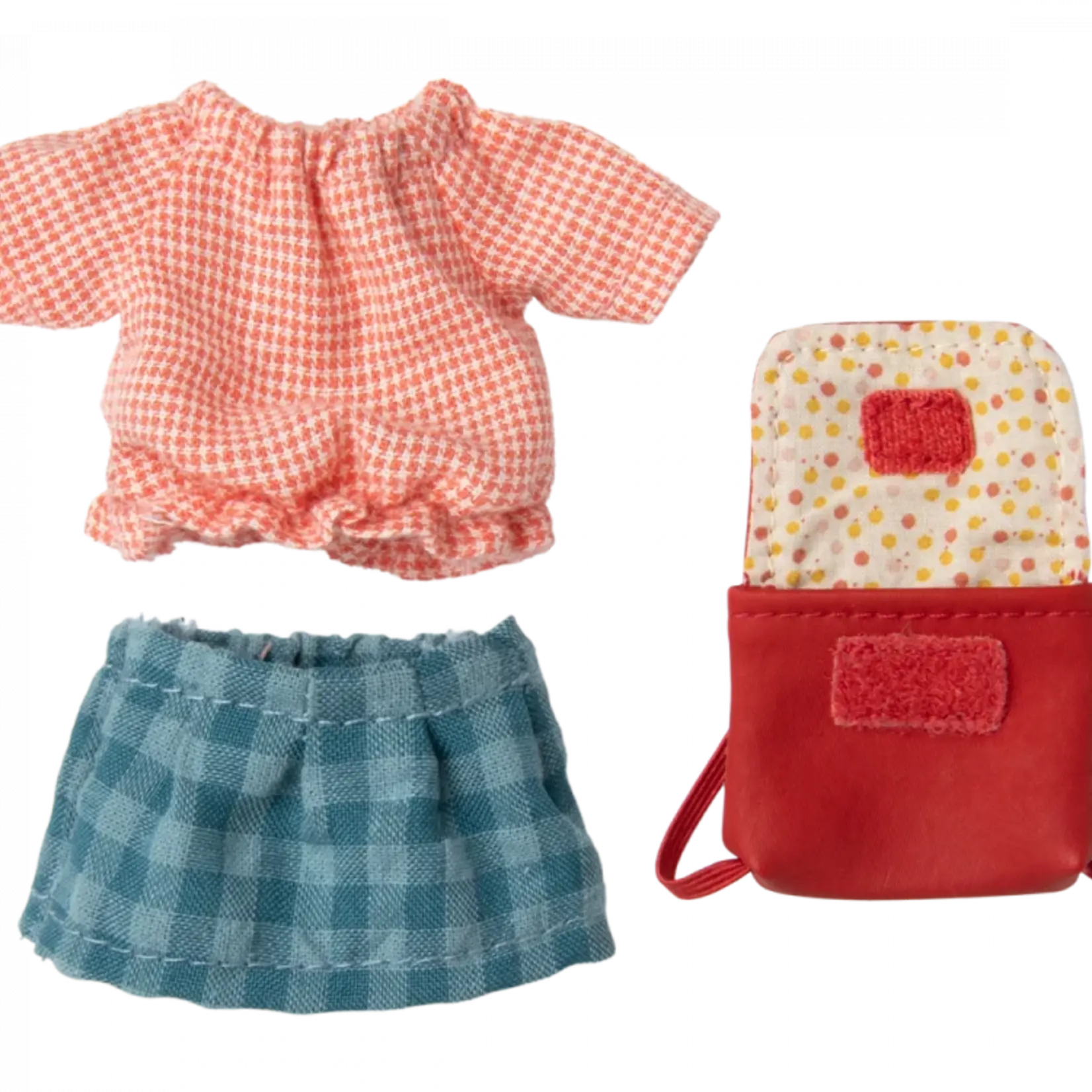 Maileg USA Clothes and Bag, Big Sister Mouse-Red