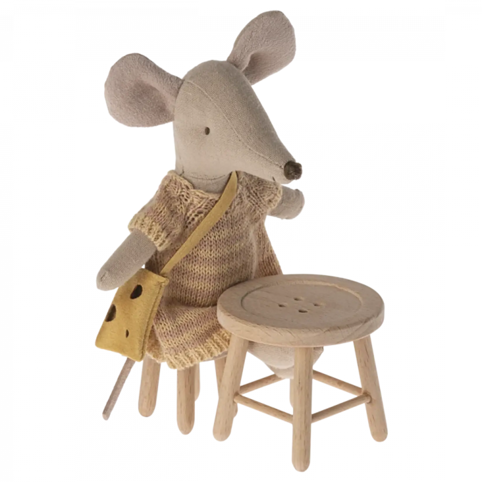 Maileg USA Table and Stool Set, Mouse