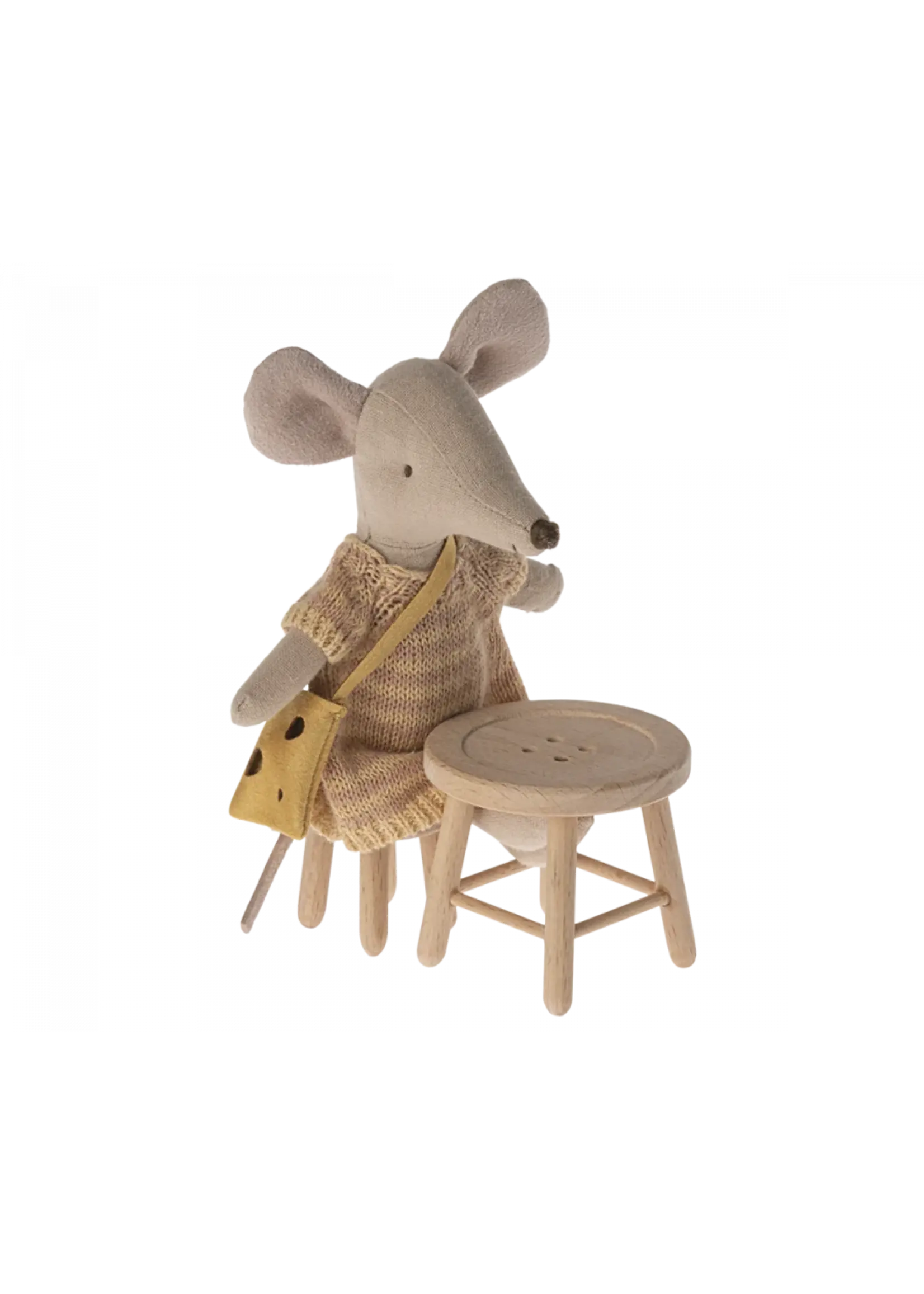 Maileg USA Table and Stool Set, Mouse