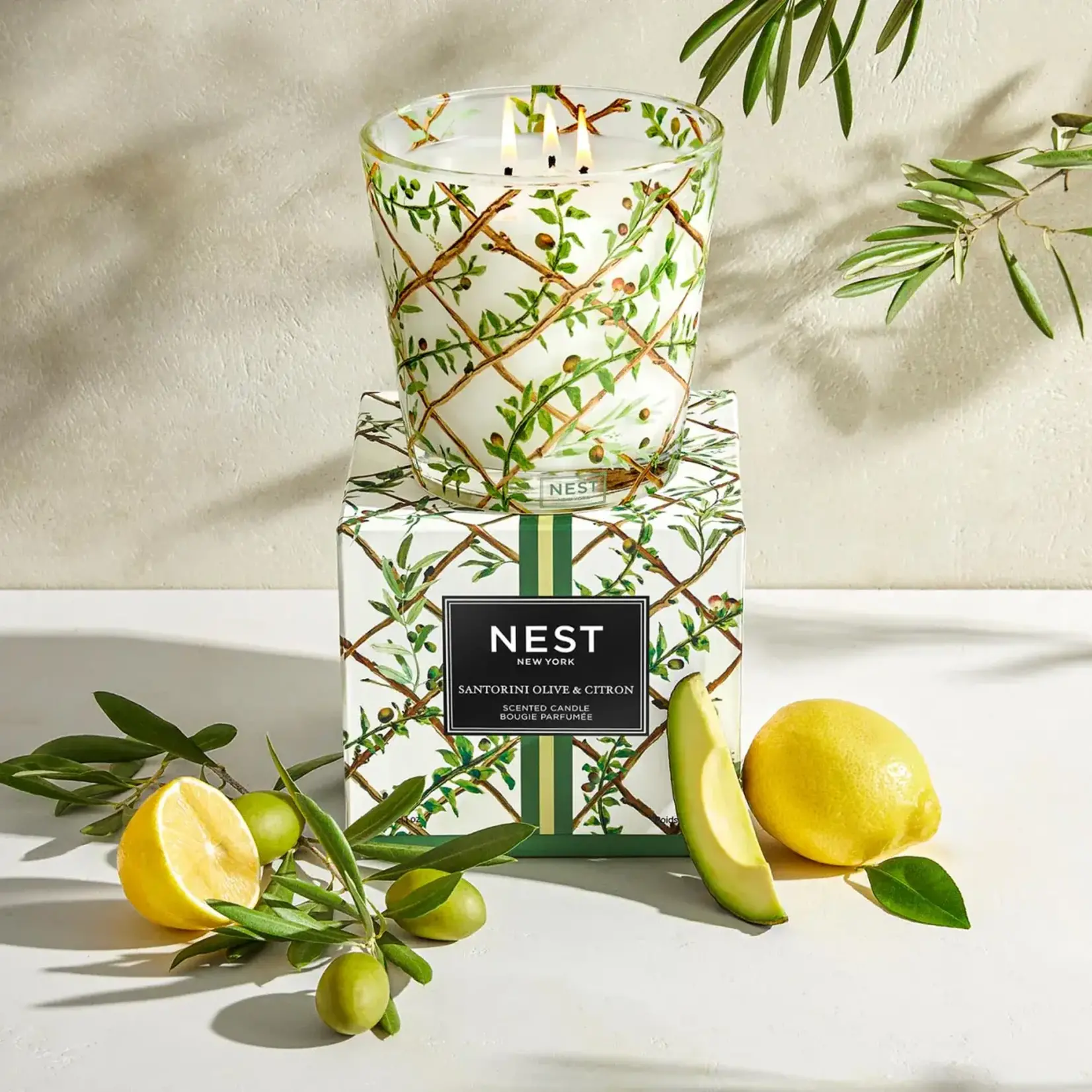 Nest Fragrances Santorini Olive & Citron 3 Wick Candle