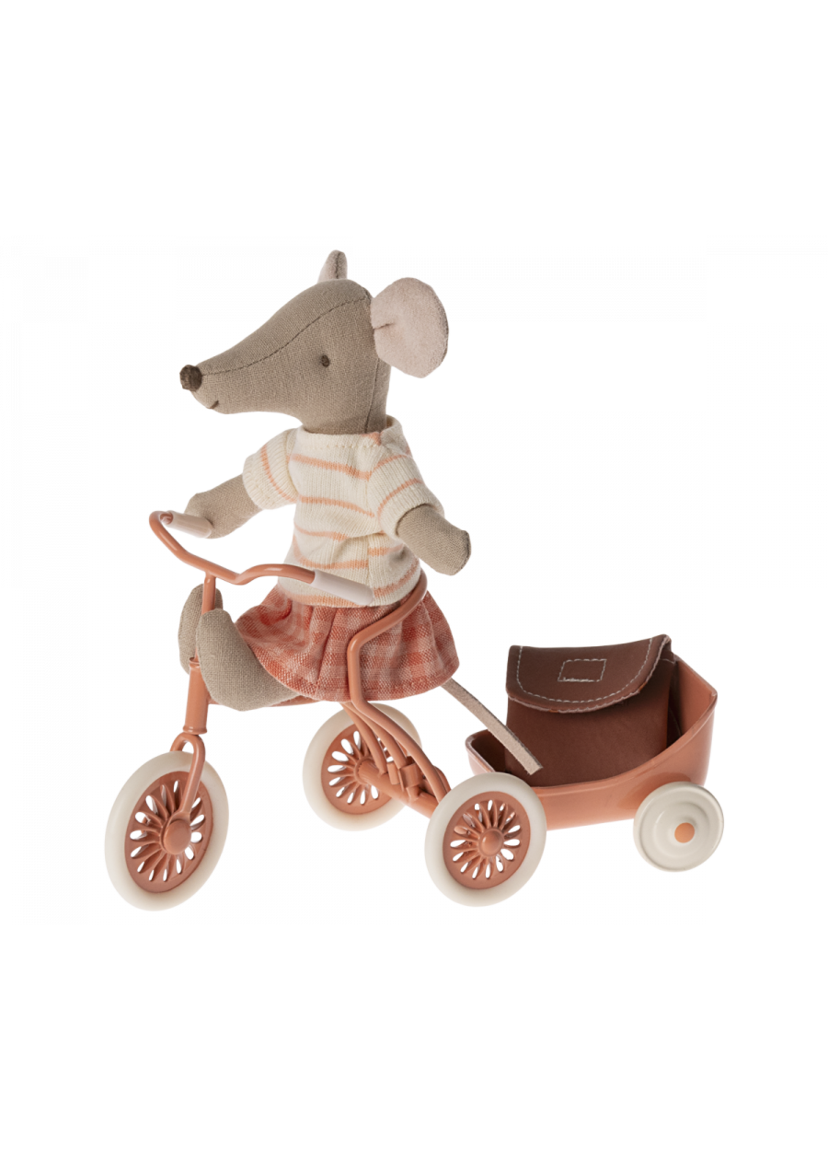 Maileg USA Tricycle Mouse, Big sister - Coral