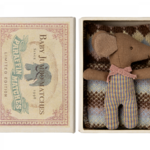 Maileg USA Sleepy Wakey Baby Mouse in Matchbox - Rose