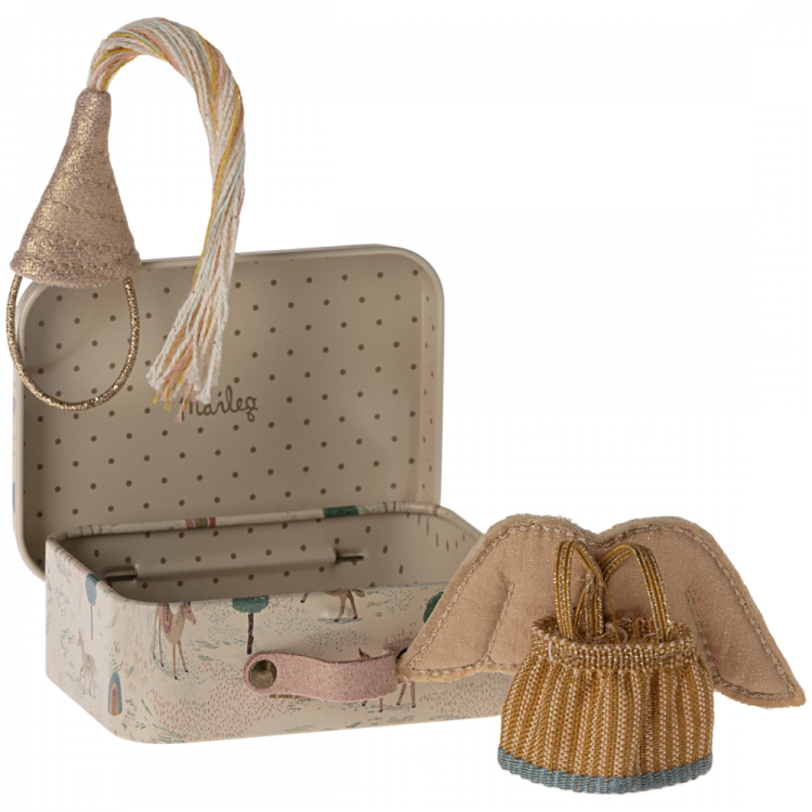 Maileg USA Fairy Clothes in Suitcase, Little Sister Mouse
