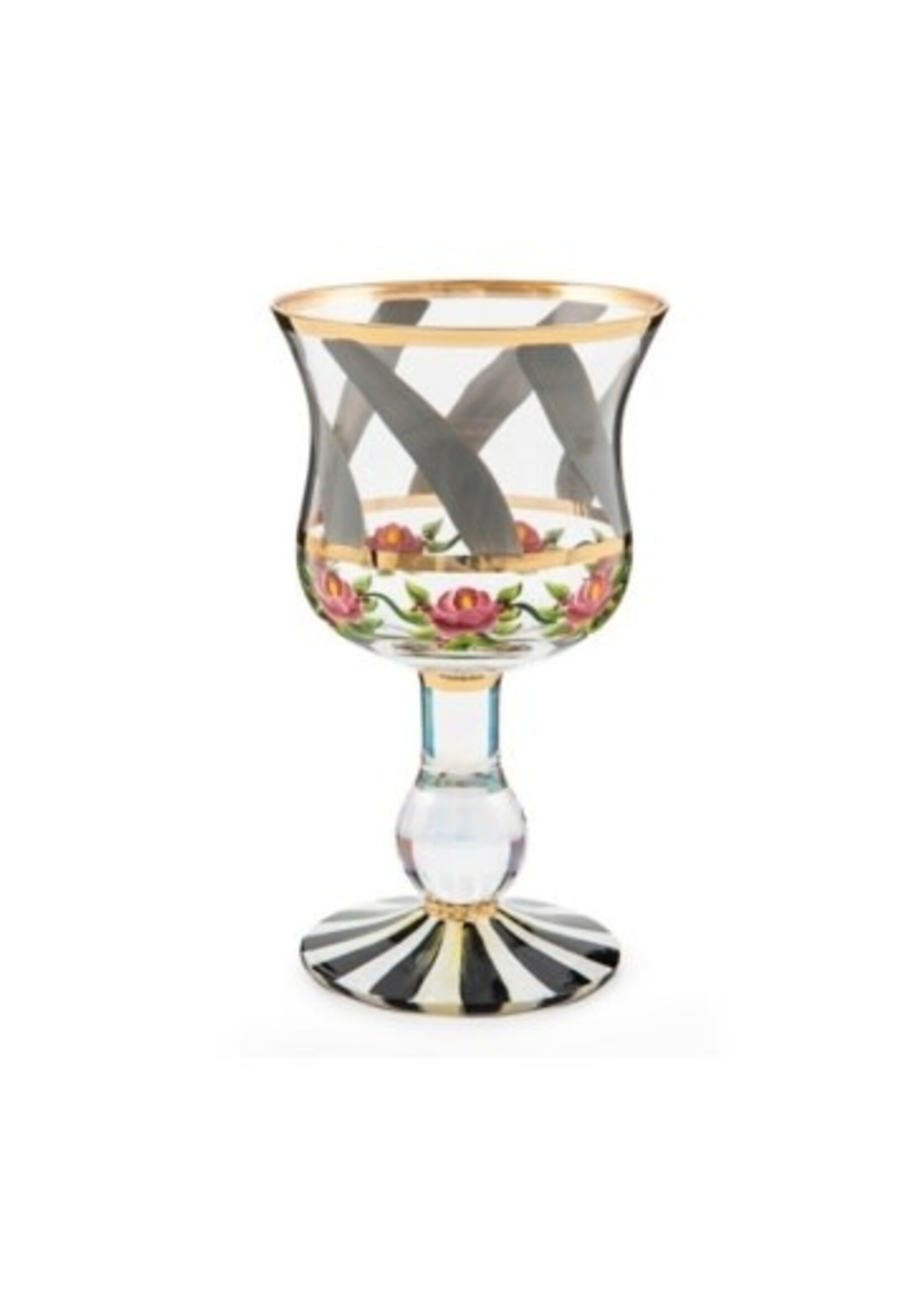 MacKenzie-Childs maypole sterling wine glass