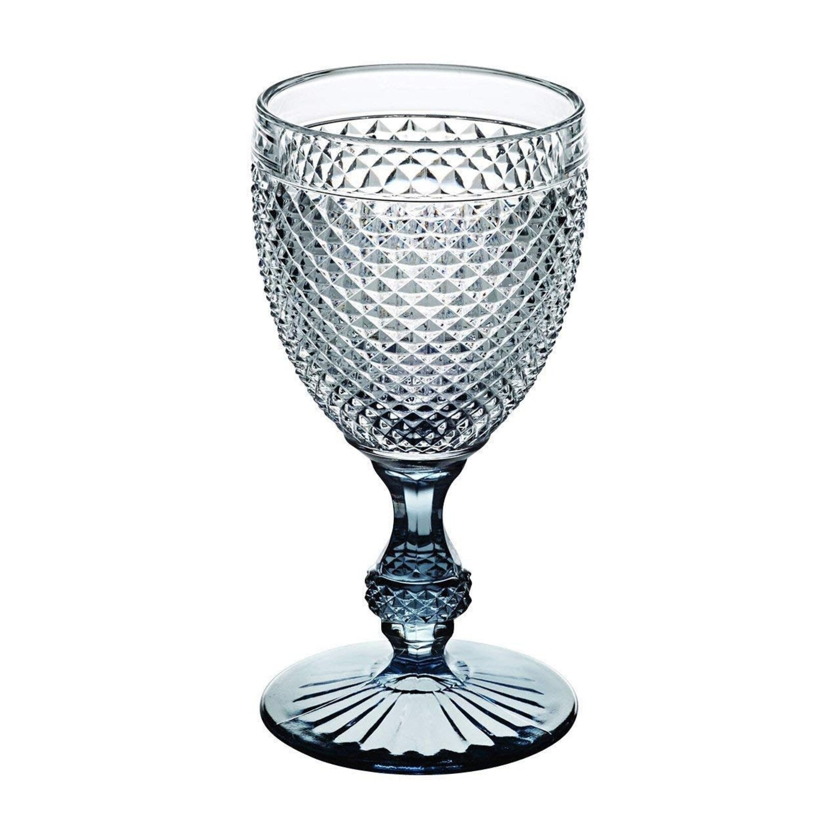 Vista Alegre Bicos Bicolor Goblet with Grey Stem