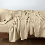 Bella Notte Linen Flat Sheet Sand (Discontinued) King