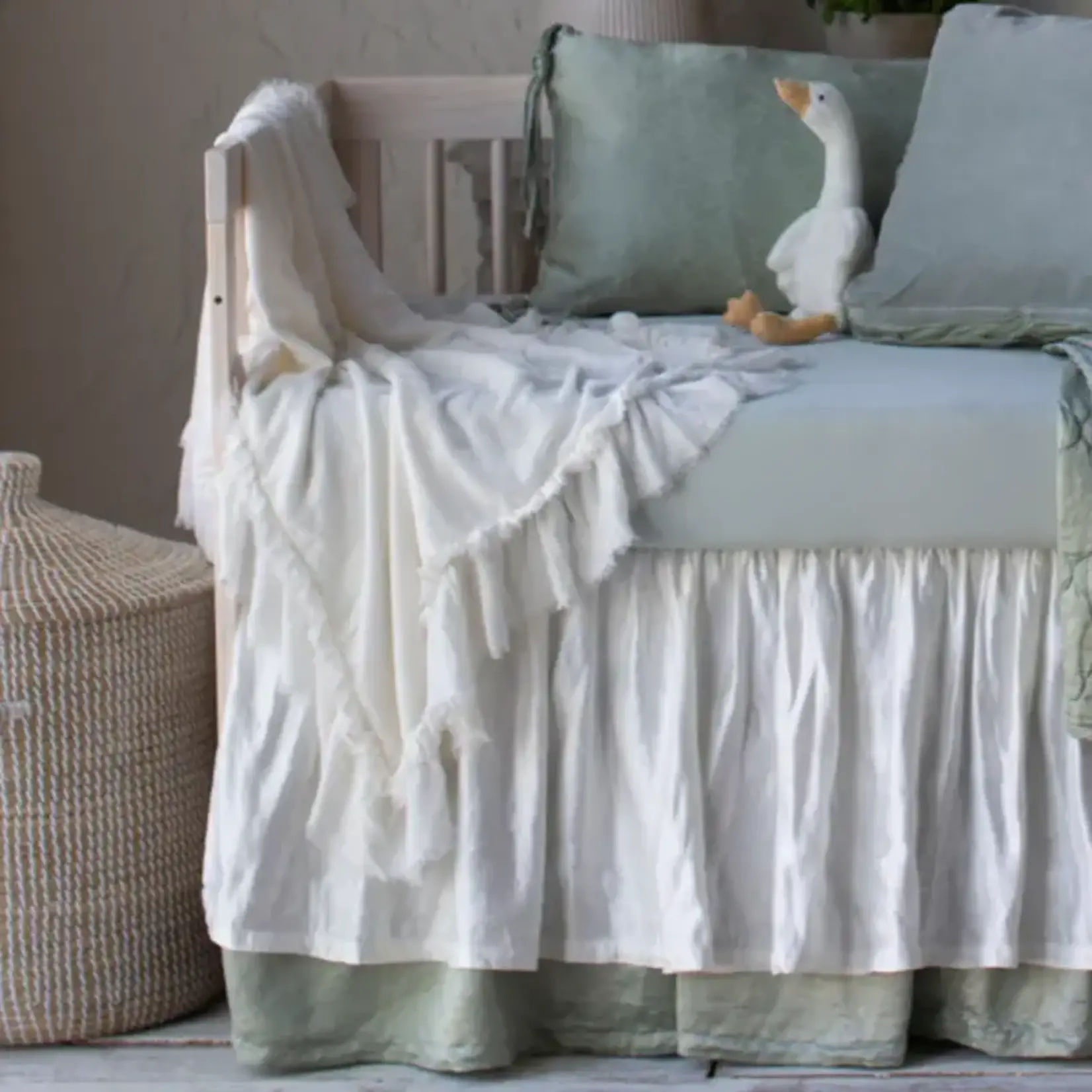 Bella Notte Madera Luxe Crib Sheet White
