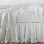 Bella Notte Linen Bedskirt Full/Queen Winter White