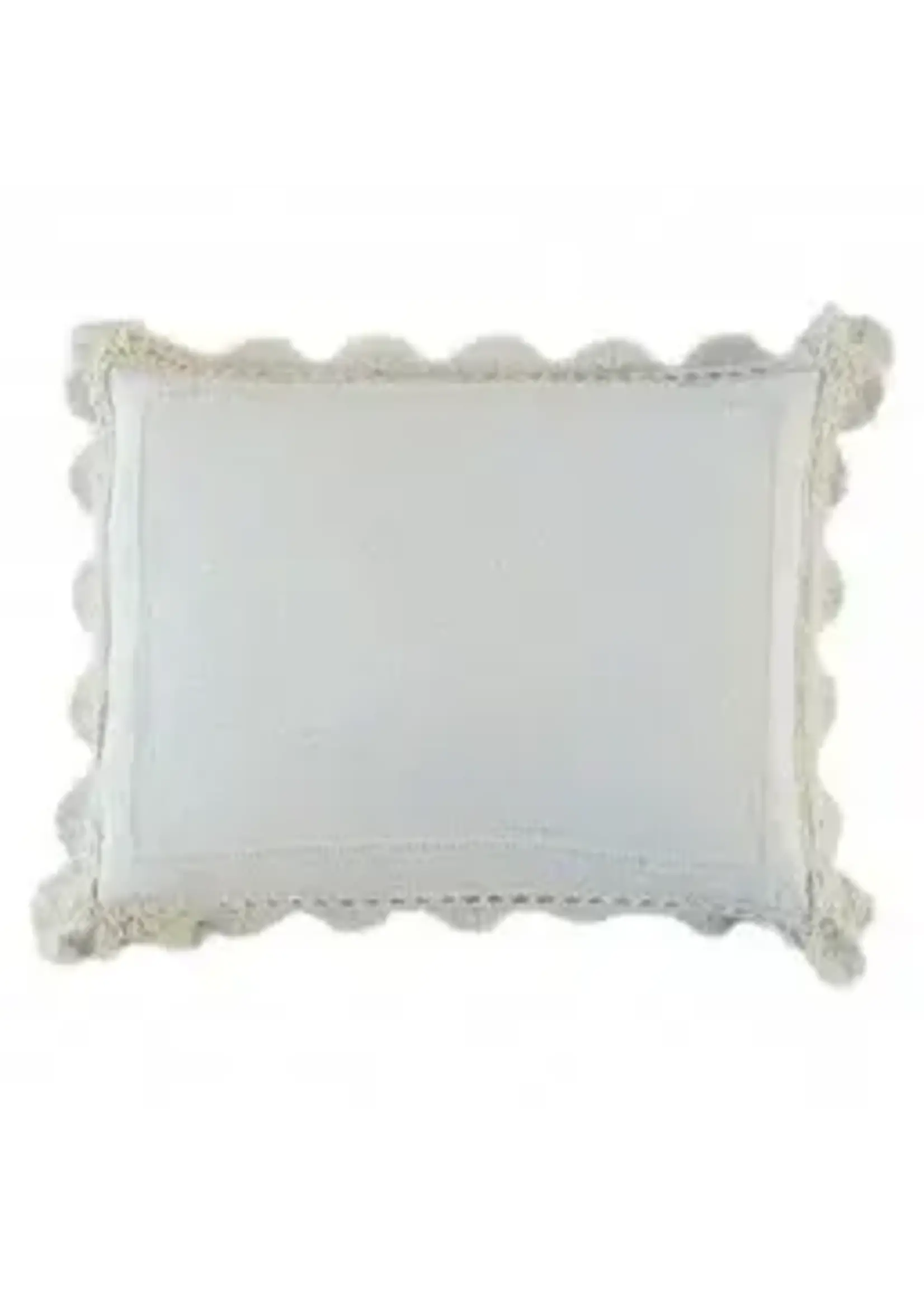 Bella Notte Linen Crochet Sham (Discontinued) Winter White Standard