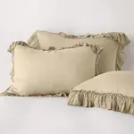 Bella Notte Linen Whisper Sham Sand (Discontinued) Standard