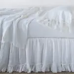 Bella Notte Linen Whisper Eastern King Dust Ruffle Panels White