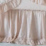 Bella Notte Heirloom Rose Linen Whisper Crib Skirt