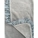 Bella Notte Velvet Baby Blanket  with Satin Ruffle Mineral