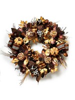 MacKenzie-Childs autumnology fall leaf & pumpkin wreath