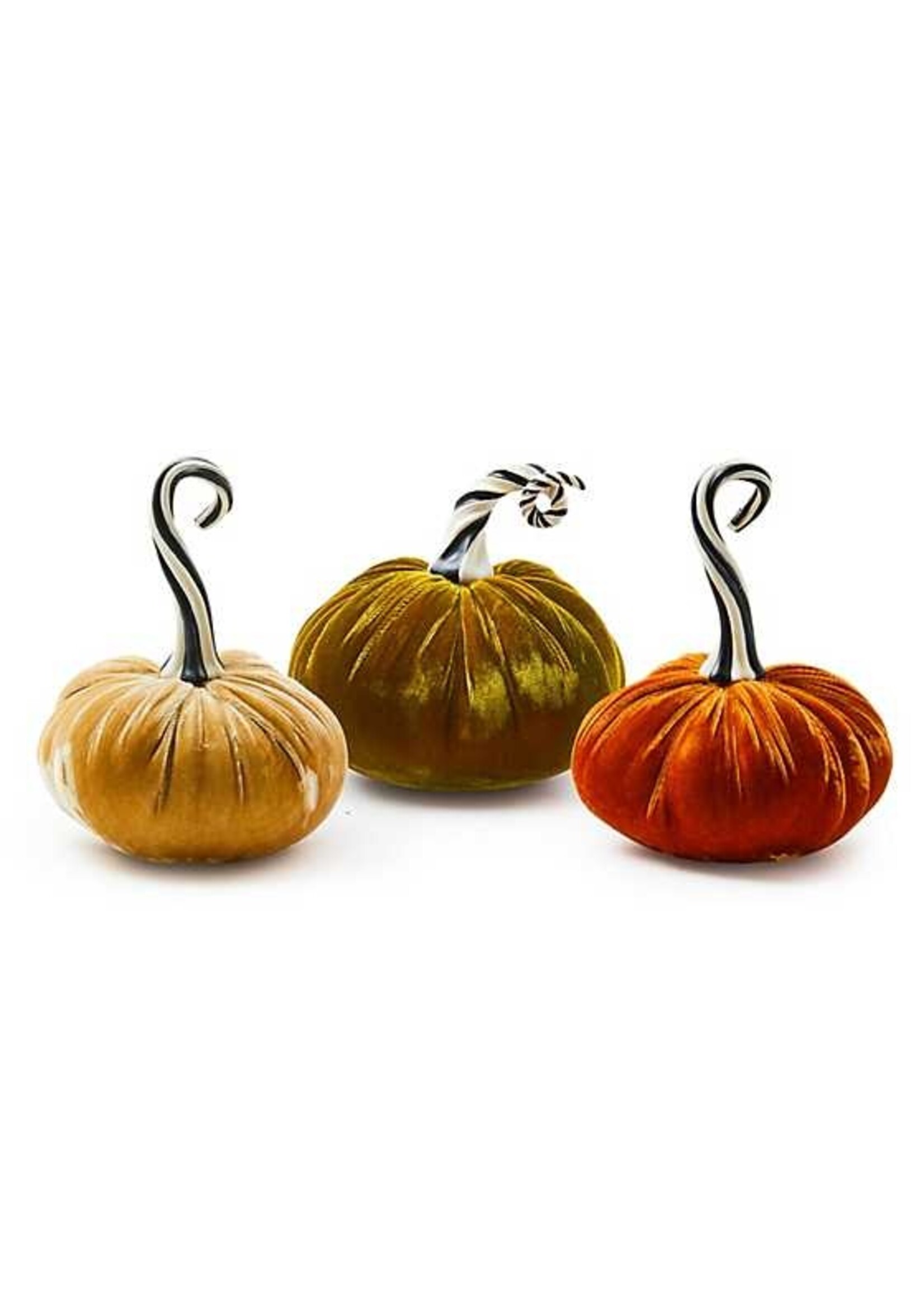 MacKenzie-Childs autumnology vanilla twisted stem velvet pumpkin