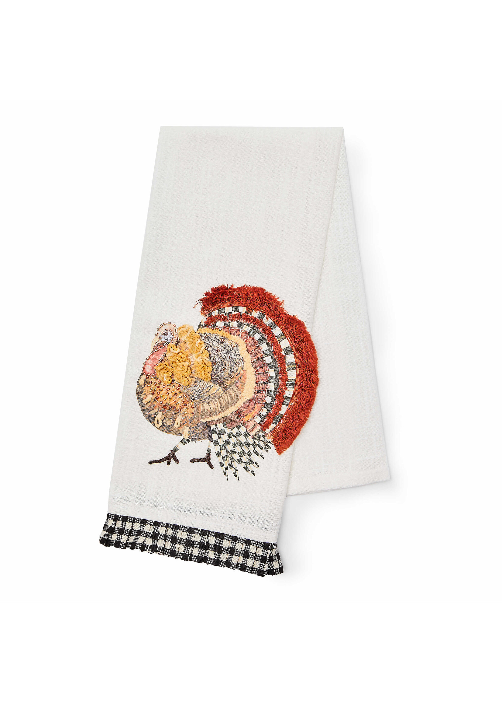 MacKenzie-Childs turkey applique dish towel