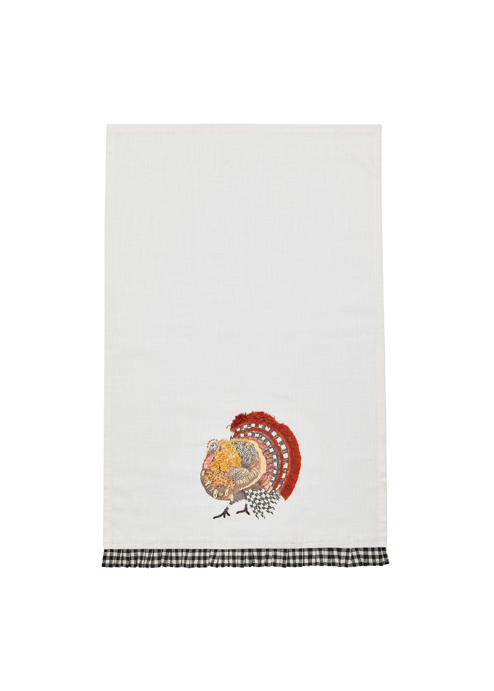 MacKenzie-Childs turkey applique dish towel