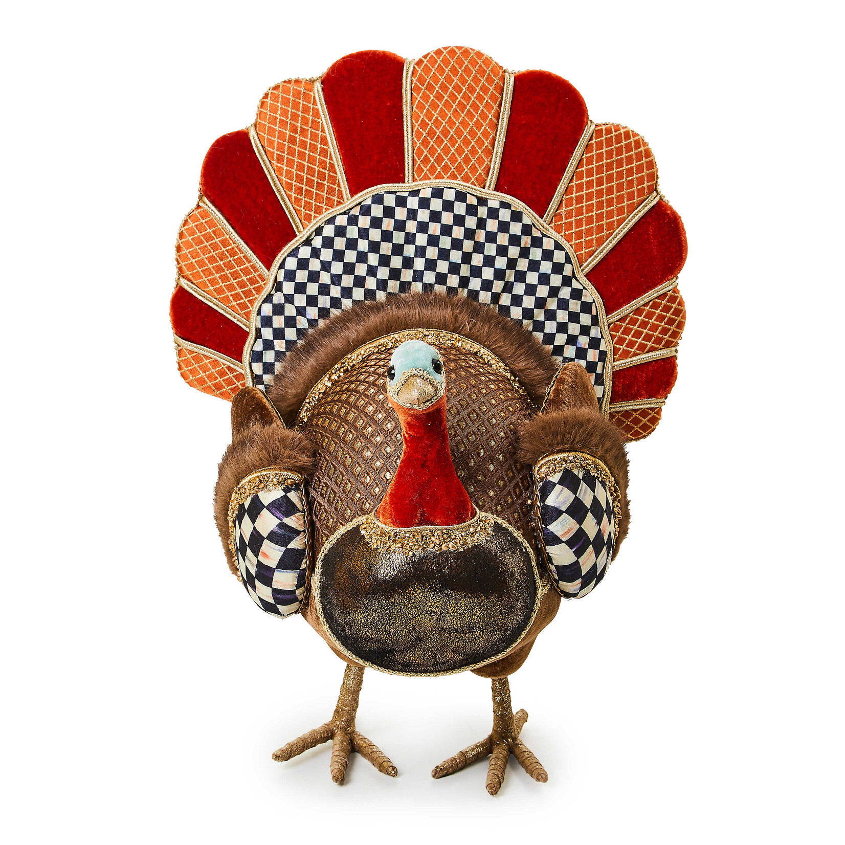 MacKenzie-Childs autumnology velvet turkey figurine