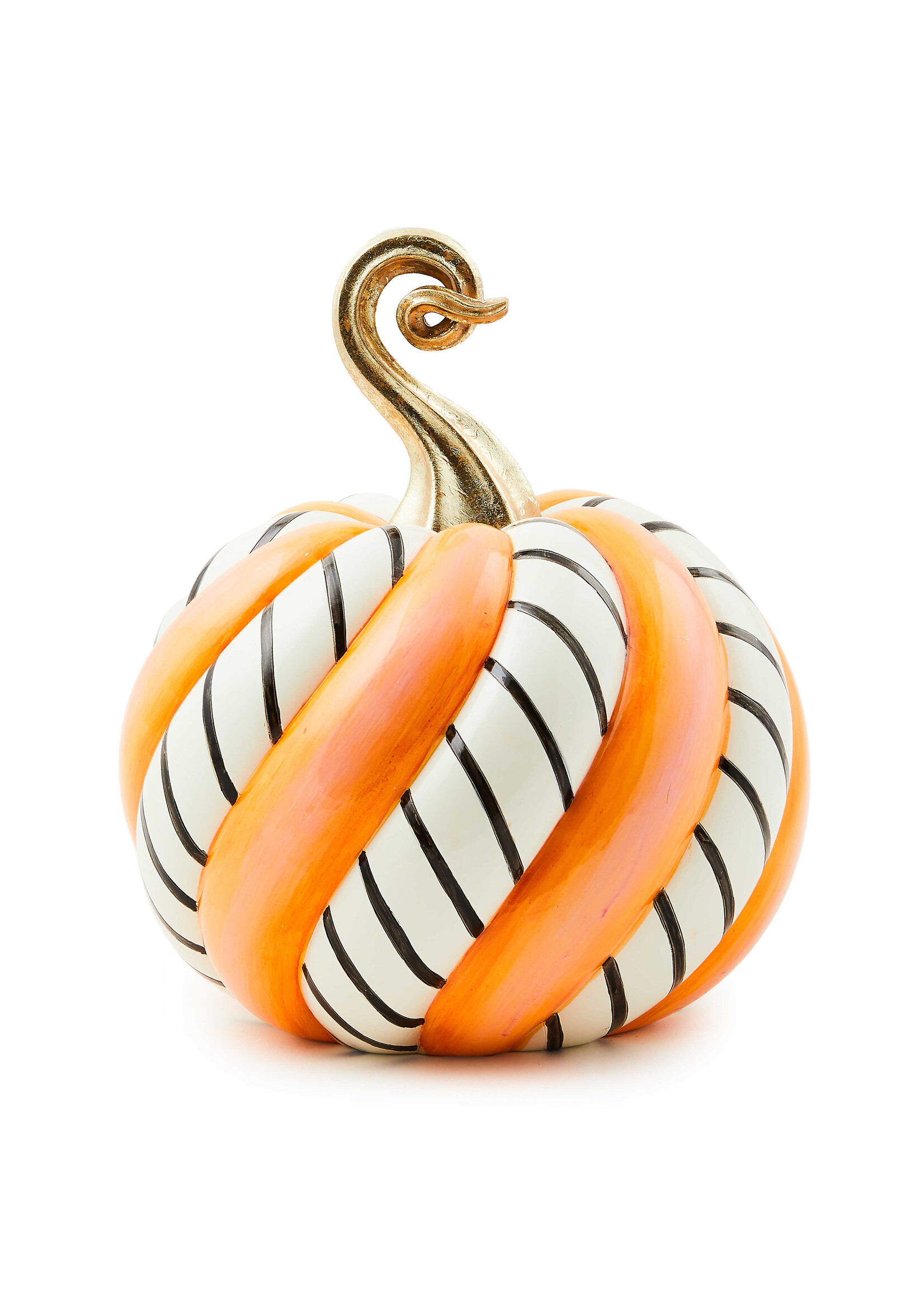 MacKenzie-Childs trick or treat candy swirl medium pumpkin