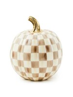 MacKenzie-Childs mocha check small pumpkin