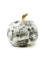 MacKenzie-Childs black toile large pumpkin