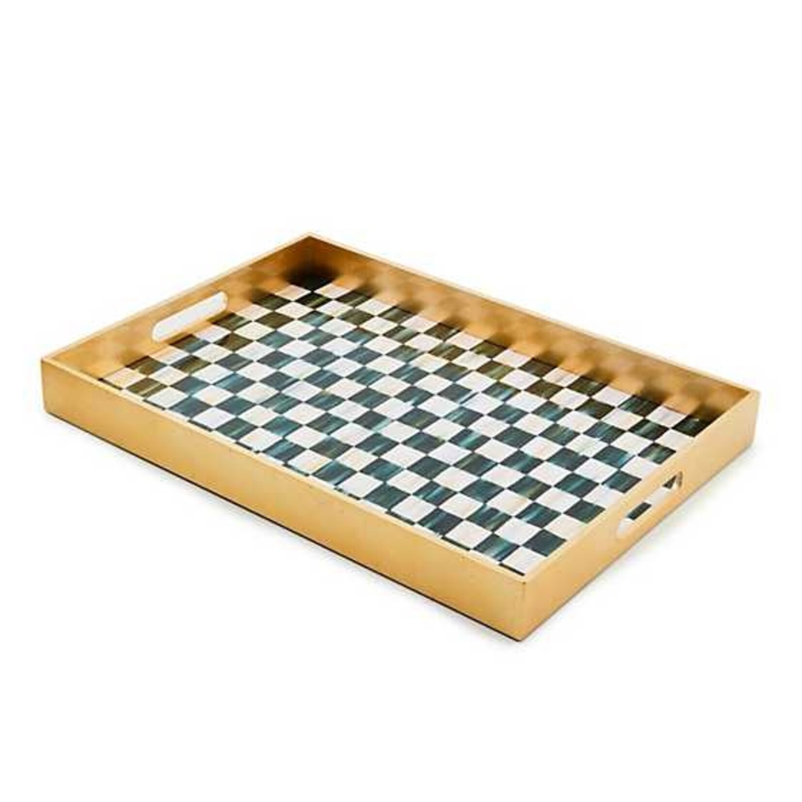 MacKenzie-Childs courtly check lacquer tray