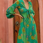 Nine Lives Bazaar Slow Dance Maxi Dress - Meadow