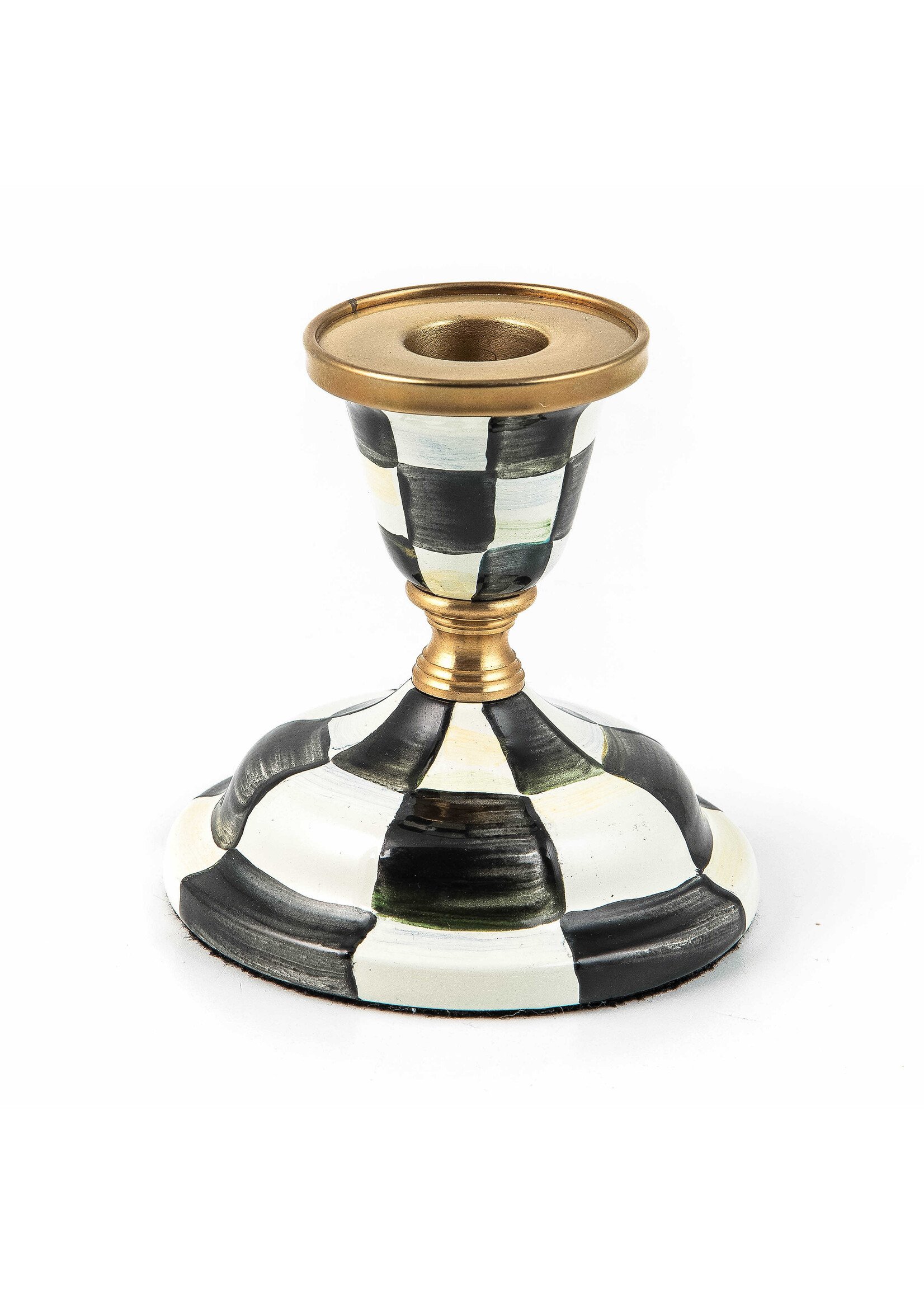 MacKenzie-Childs courtly check short candlestick