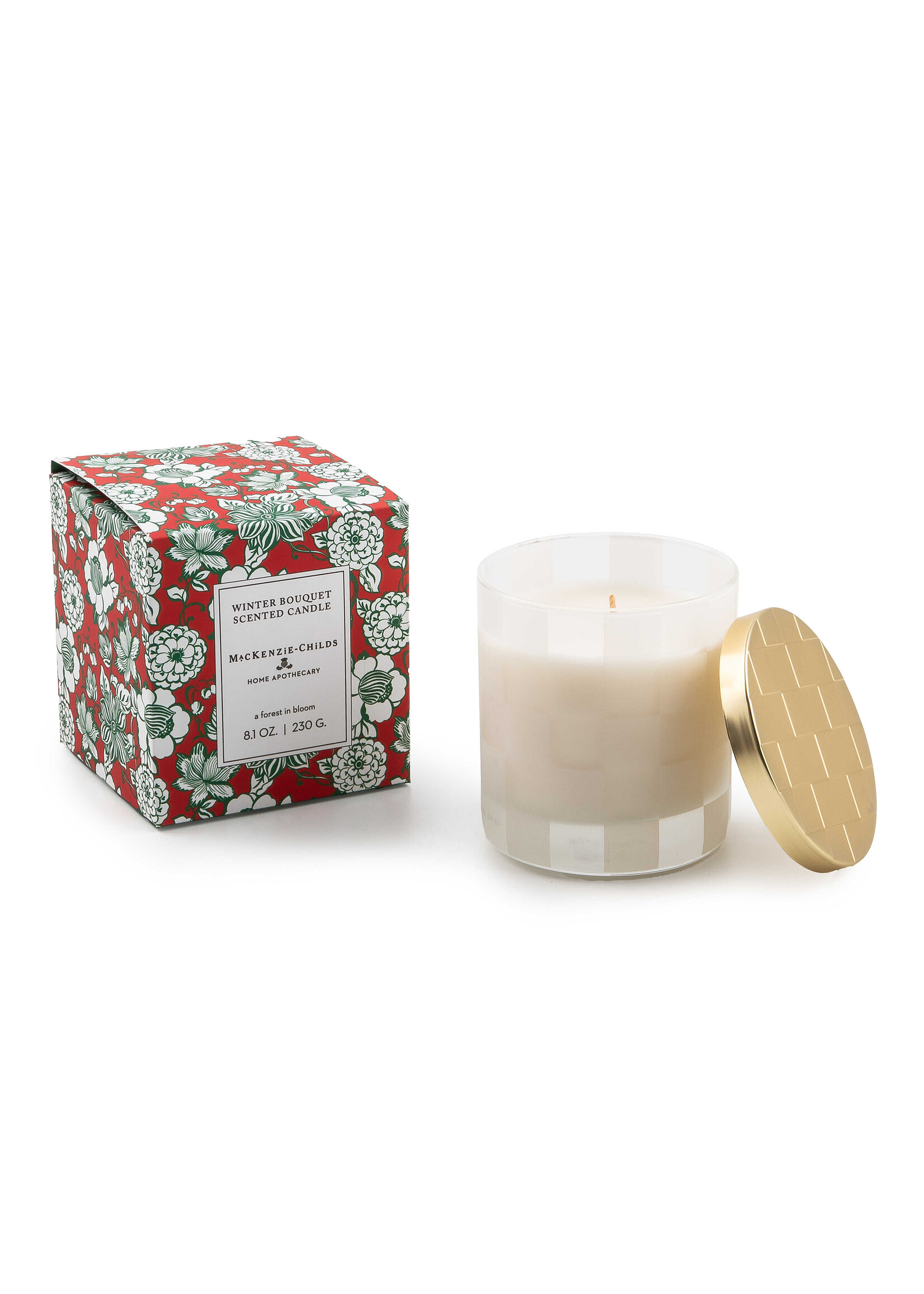 MacKenzie-Childs winter bouquet 8 oz. candle