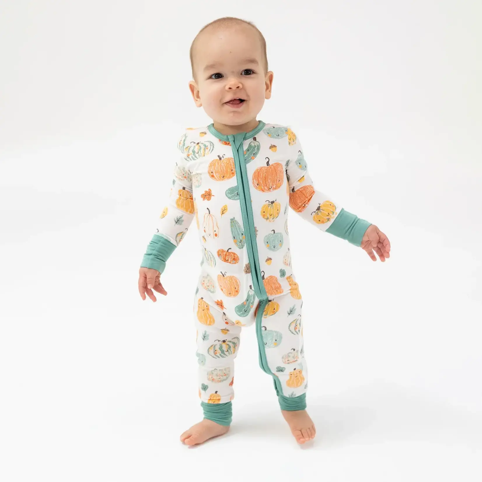 Angel Dear Crayon Pumpkins - 2 Way Zipper Romper