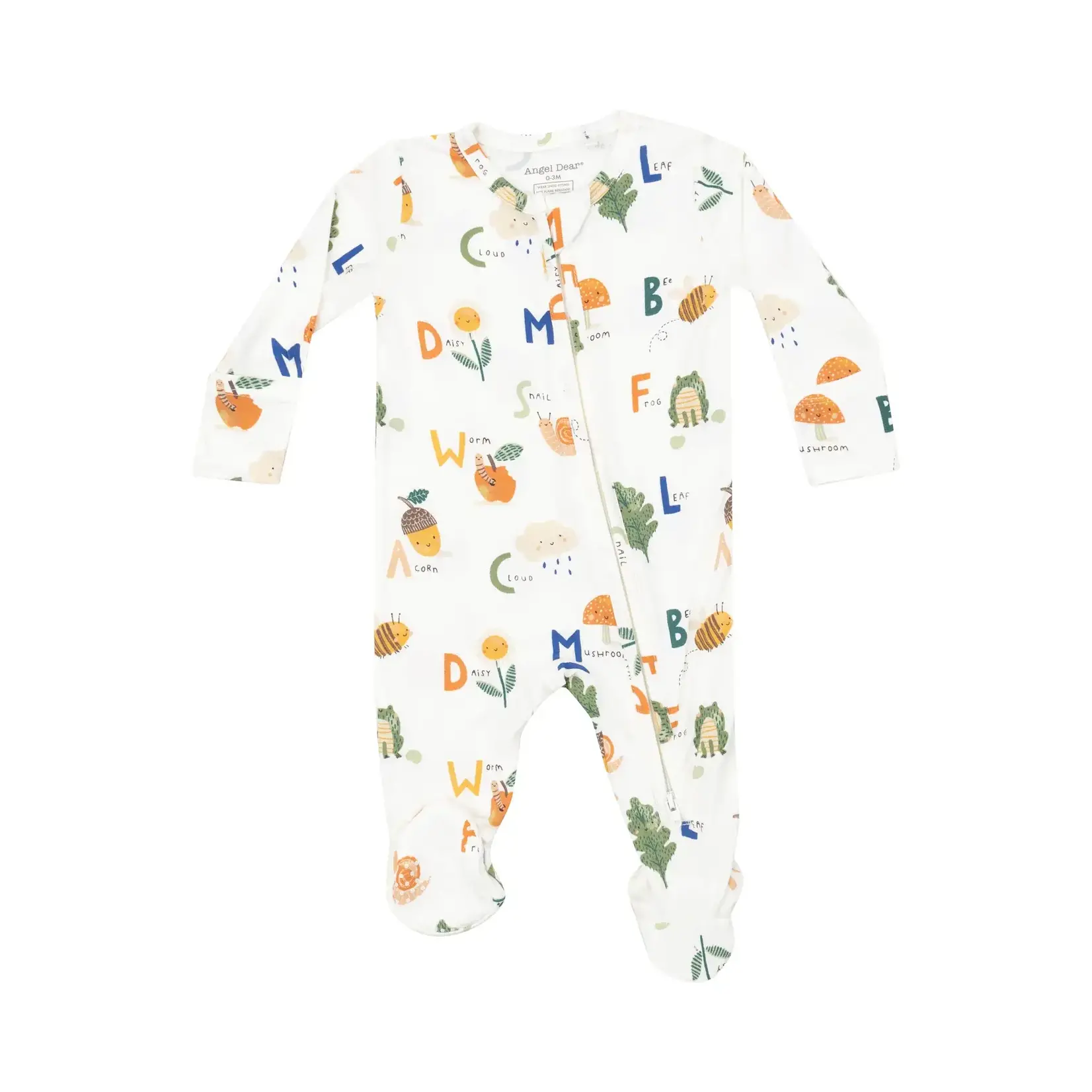 Angel Dear Nature ABC's - 2 Way Zipper Footie