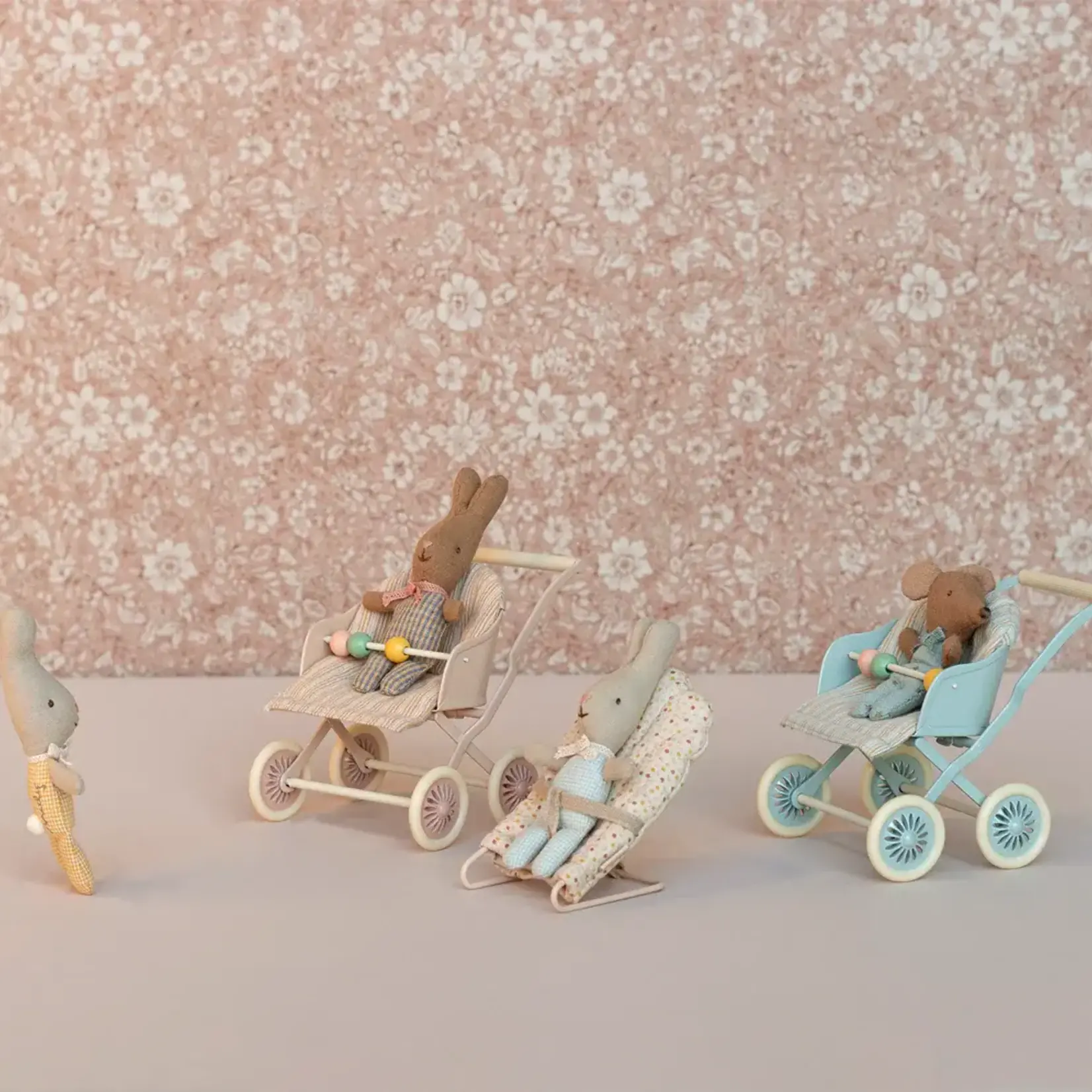 Maileg USA Stroller, Baby - Blue