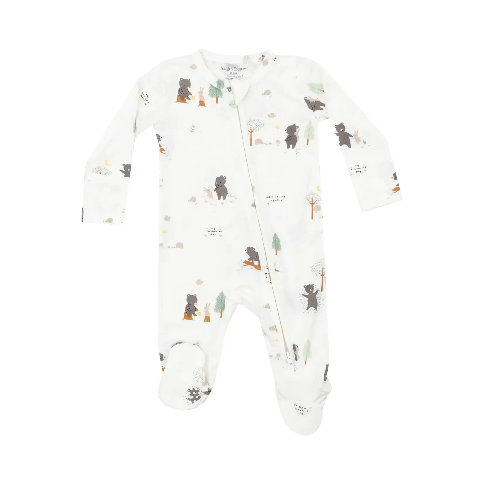 Angel Dear Bear and Bunny Adventures - 2 Way Zipper Footie
