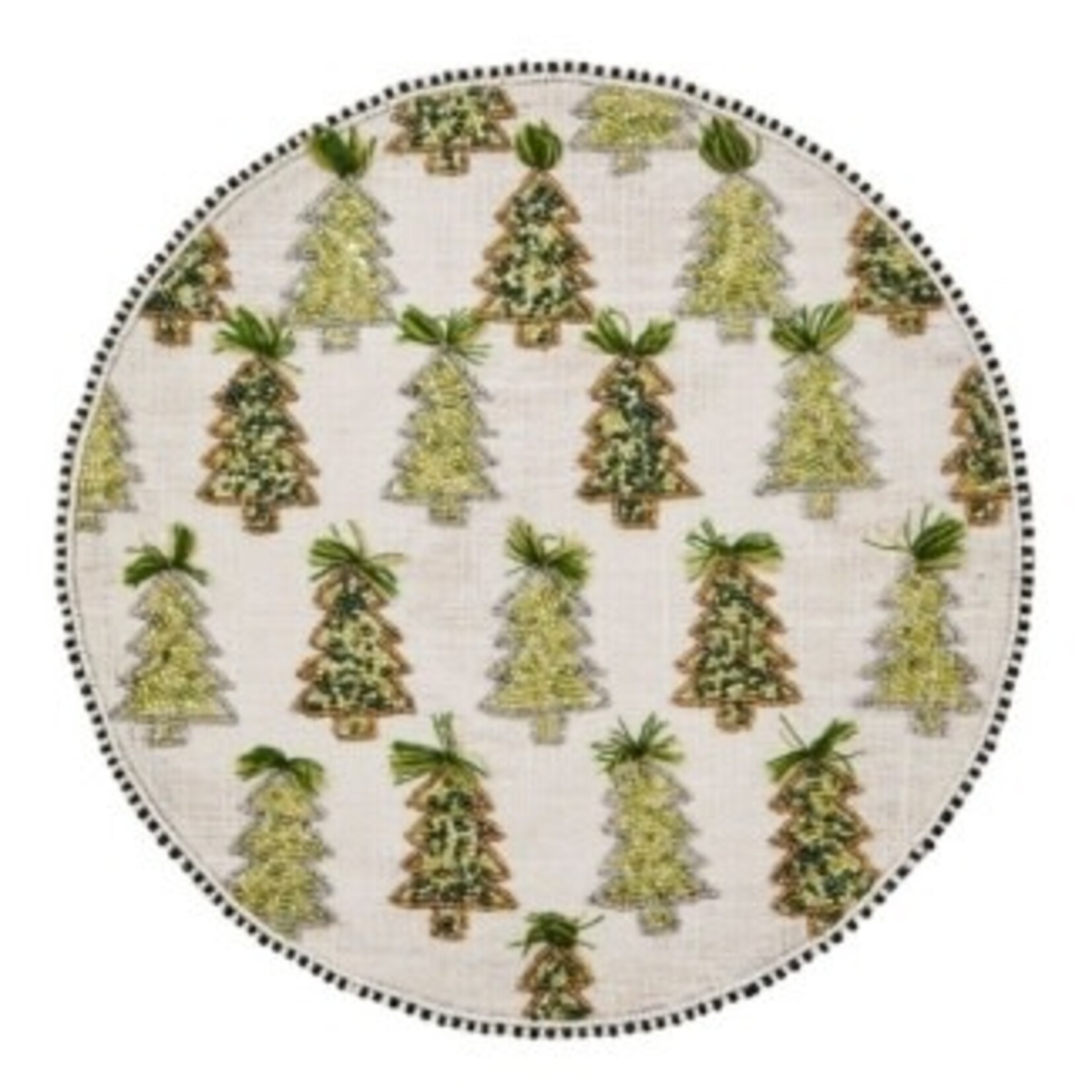 MacKenzie-Childs Farmhouse Trees Round Beaded Placemat