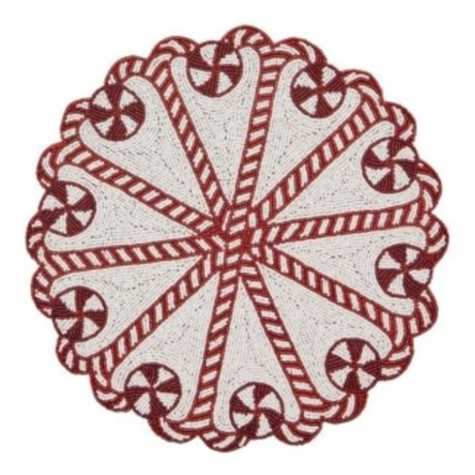MacKenzie-Childs Peppermint Beaded Placemat