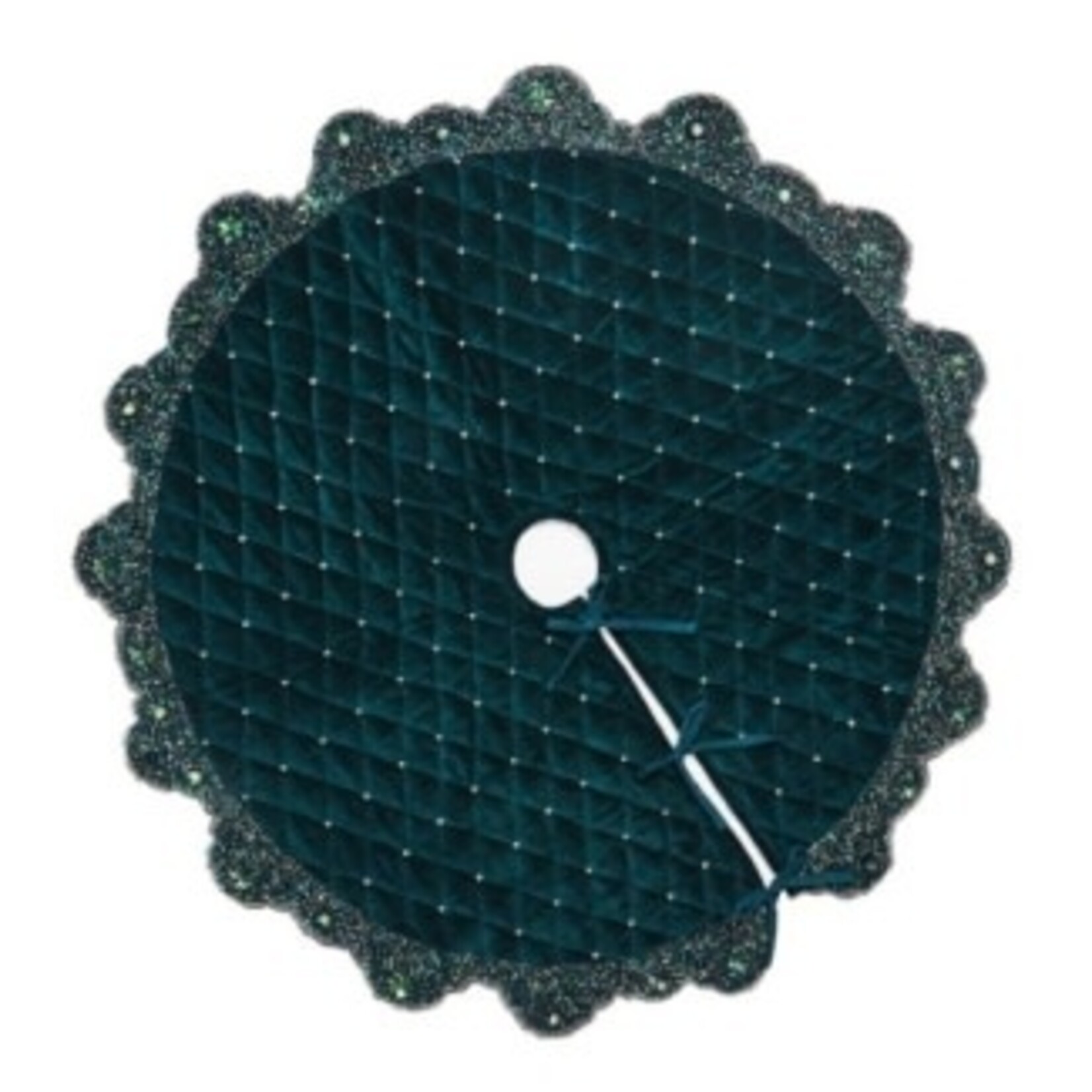 MacKenzie-Childs Emerald Beaded Holiday Tree Skirt