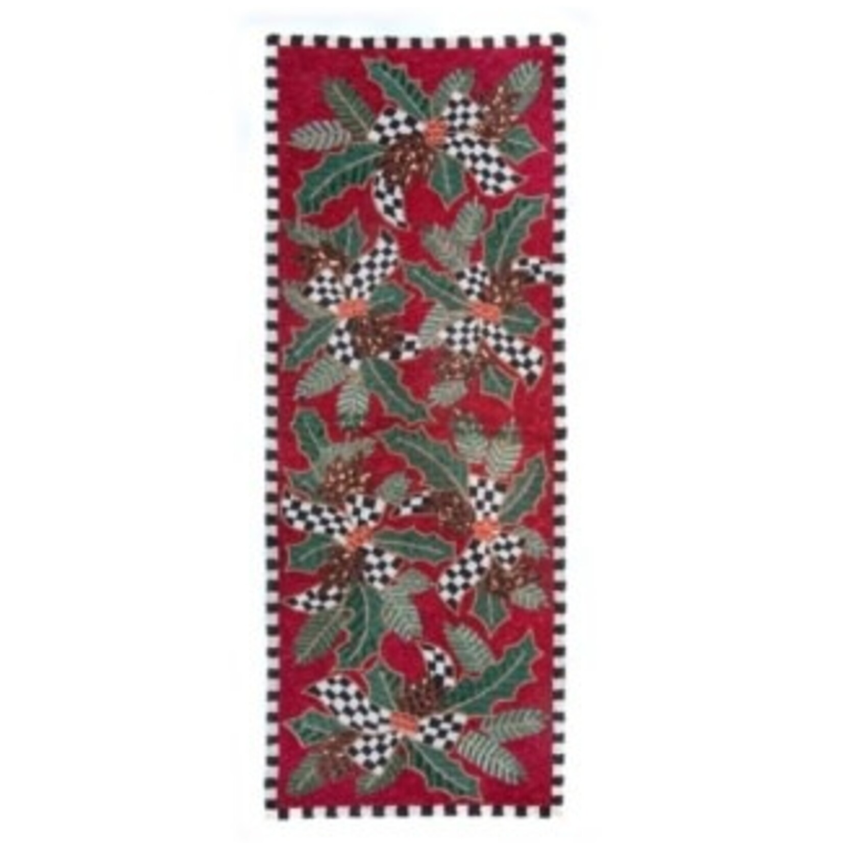 MacKenzie-Childs Holly Holiday Beaded Runner