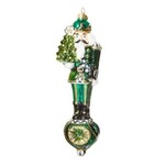 MacKenzie-Childs Emerald Luxe Nutcracker on Reflector Glass Ornament
