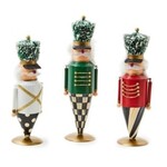 MacKenzie-Childs Cozy Christmas Tin Nutcrackers, Set of 3