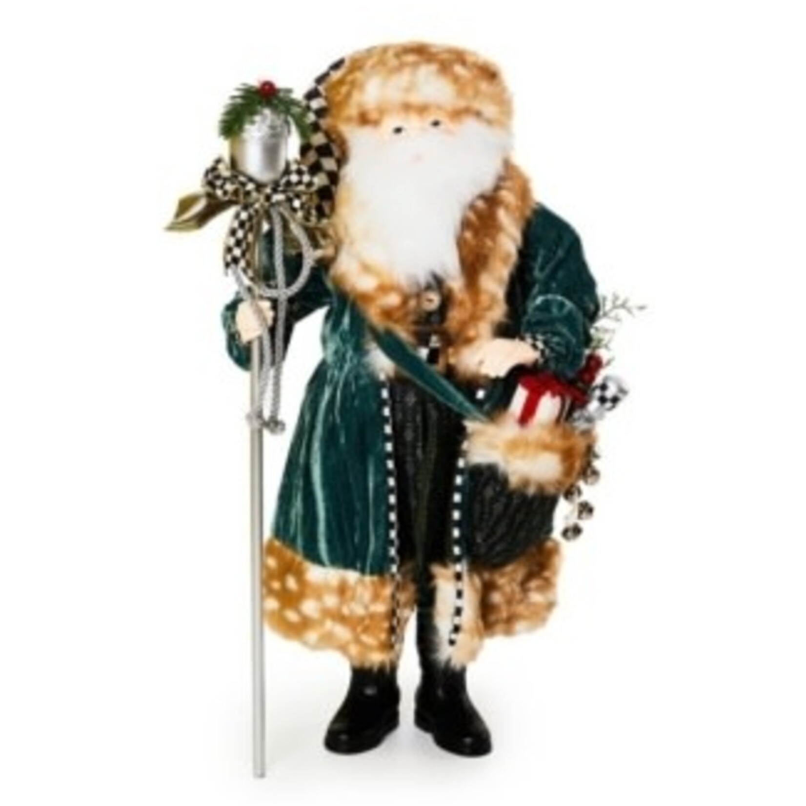 MacKenzie-Childs Farmhouse Holiday Santa with Staff