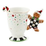 MacKenzie-Childs Bake Shop Gingerbread Handle Mug with Spoon