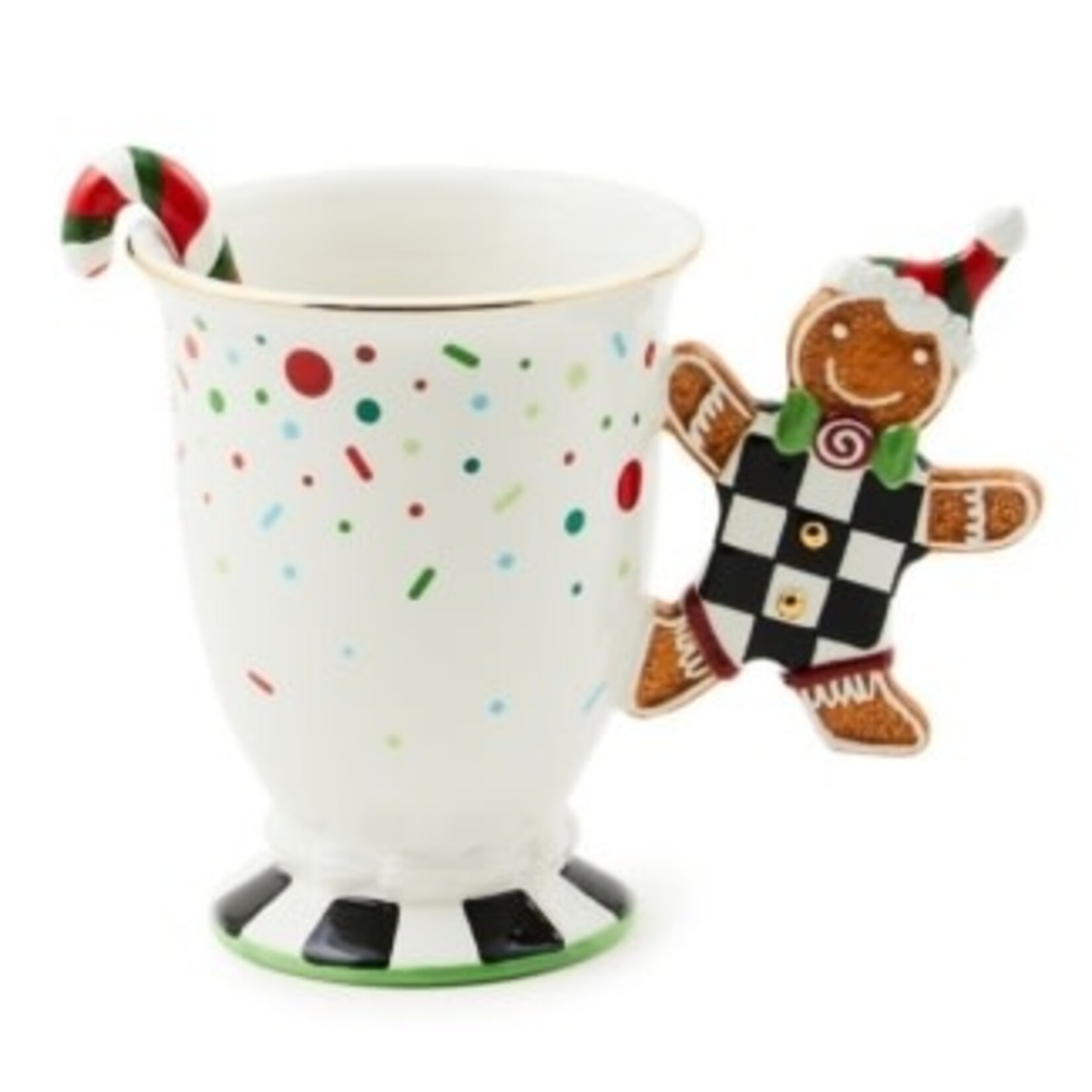 MacKenzie-Childs Bake Shop Gingerbread Handle Mug with Spoon