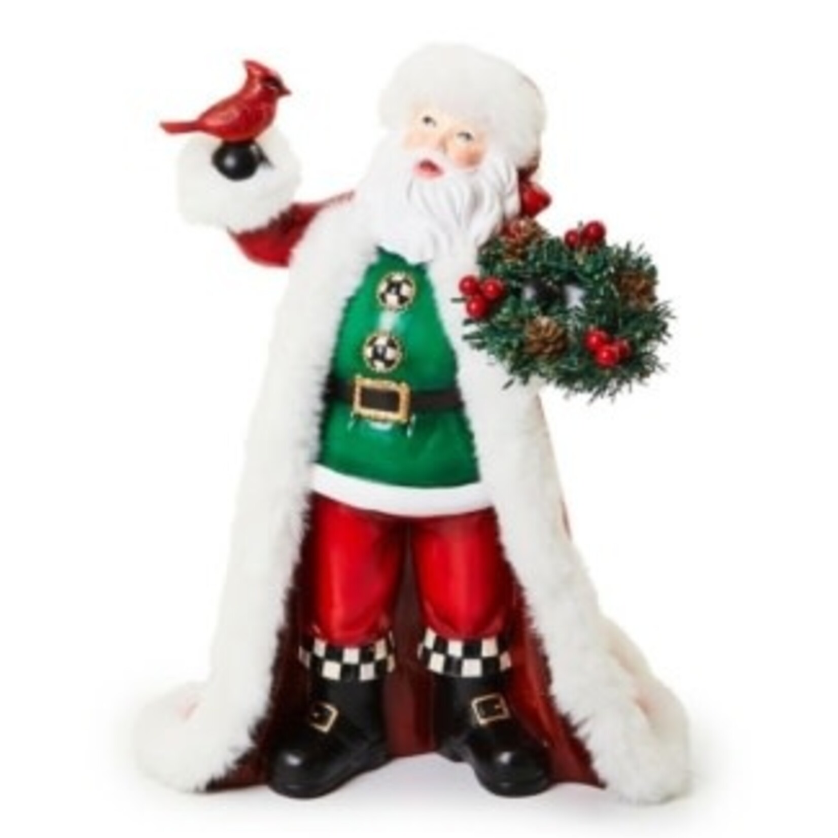 MacKenzie-Childs Cozy Christmas Santa with Cardinal