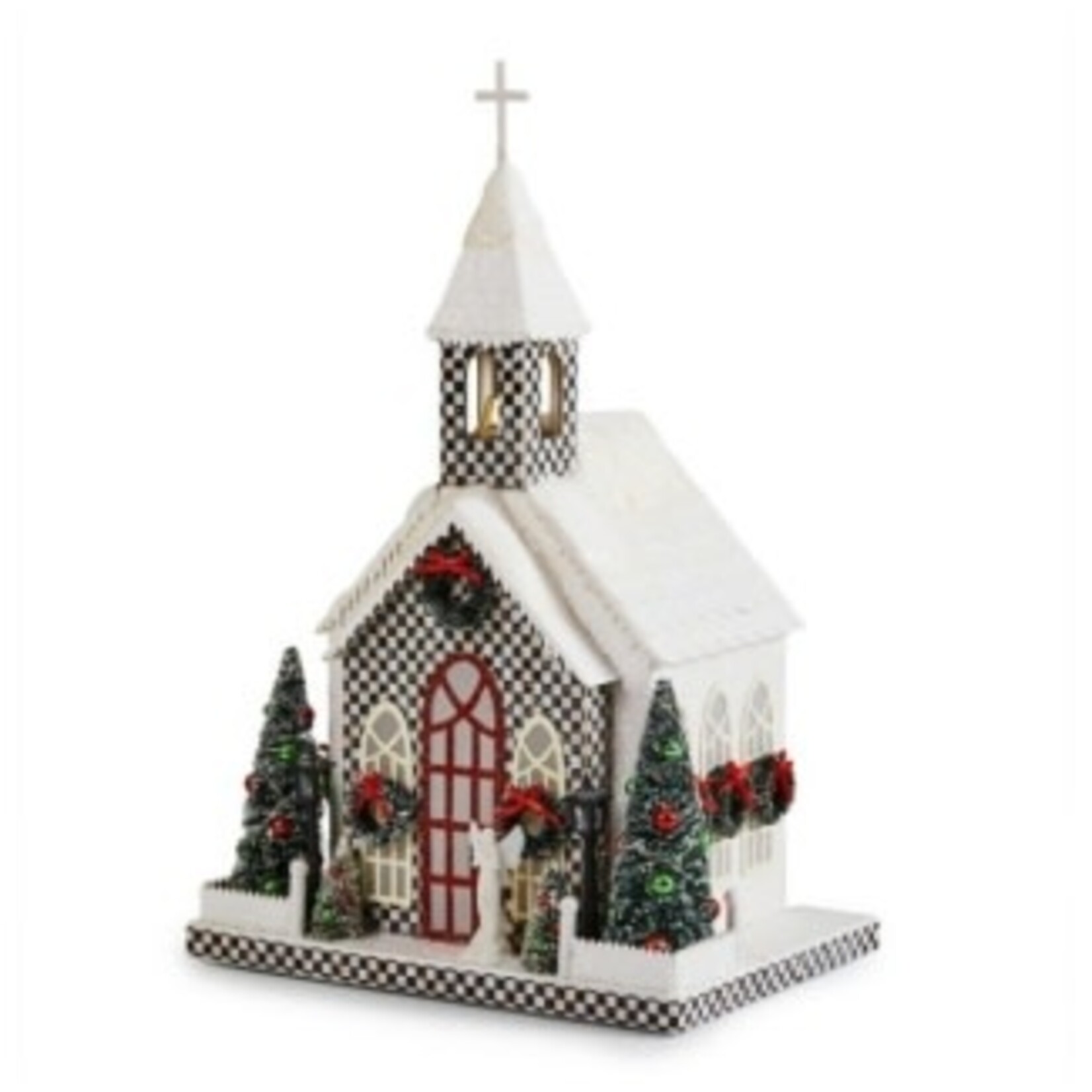 MacKenzie-Childs Cozy Christmas Illuminated Paper Church