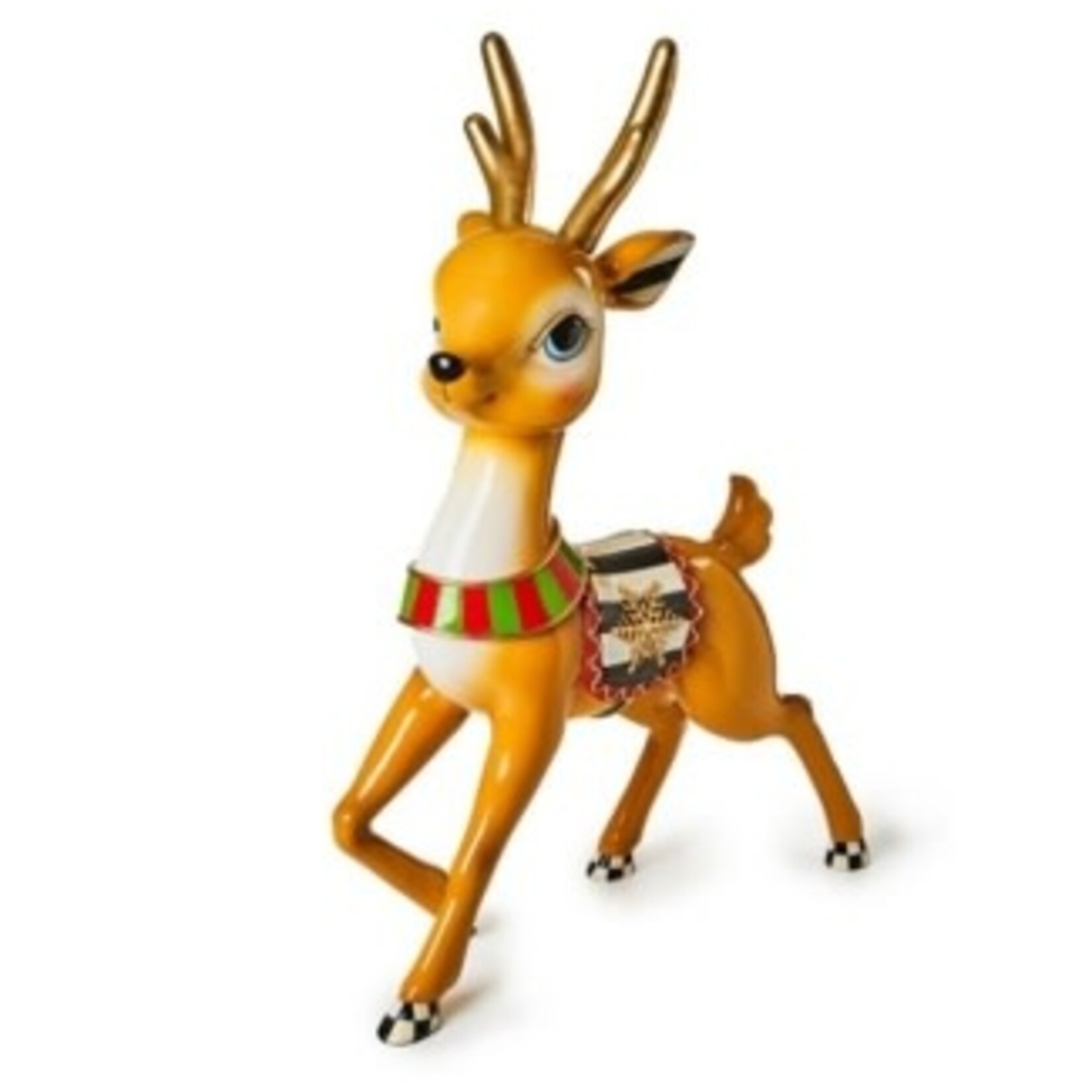 MacKenzie-Childs Granny Kitsch Stripe Trophy Deer
