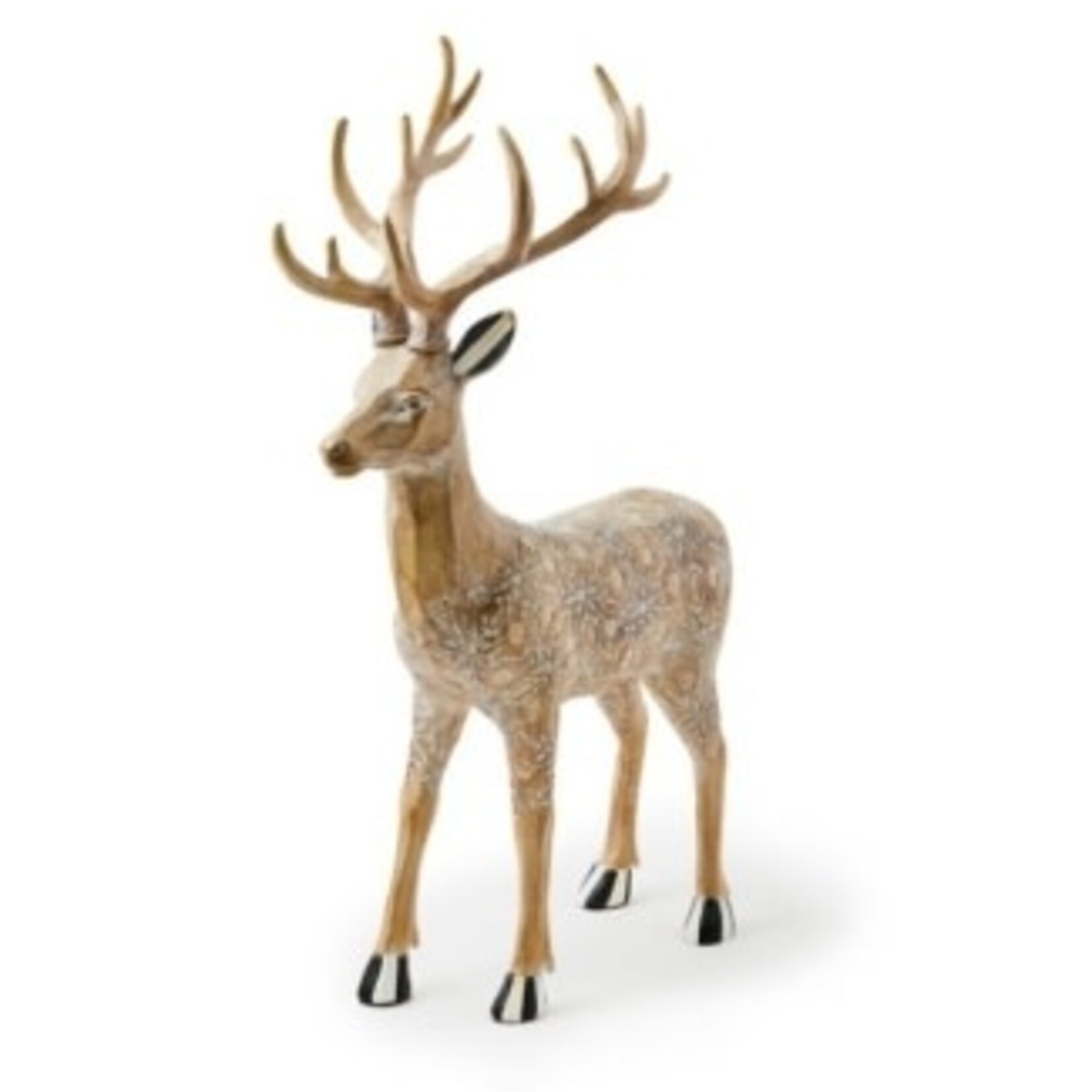 MacKenzie-Childs Farmhouse Holiday Standing Block Print Deer Figurine