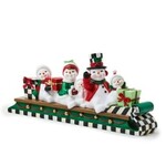 MacKenzie-Childs Cozy Christmas Snowmen Family Sledding Figurine