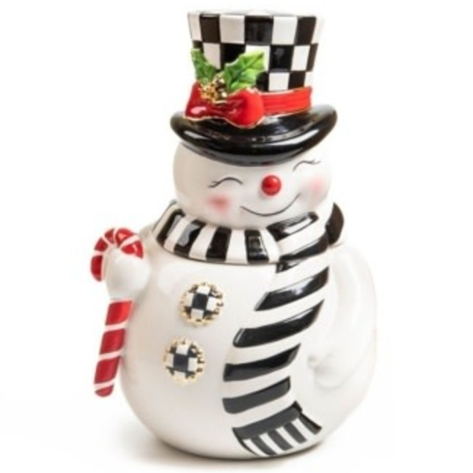 MacKenzie-Childs Nostalgia Snowman Cookie Jar