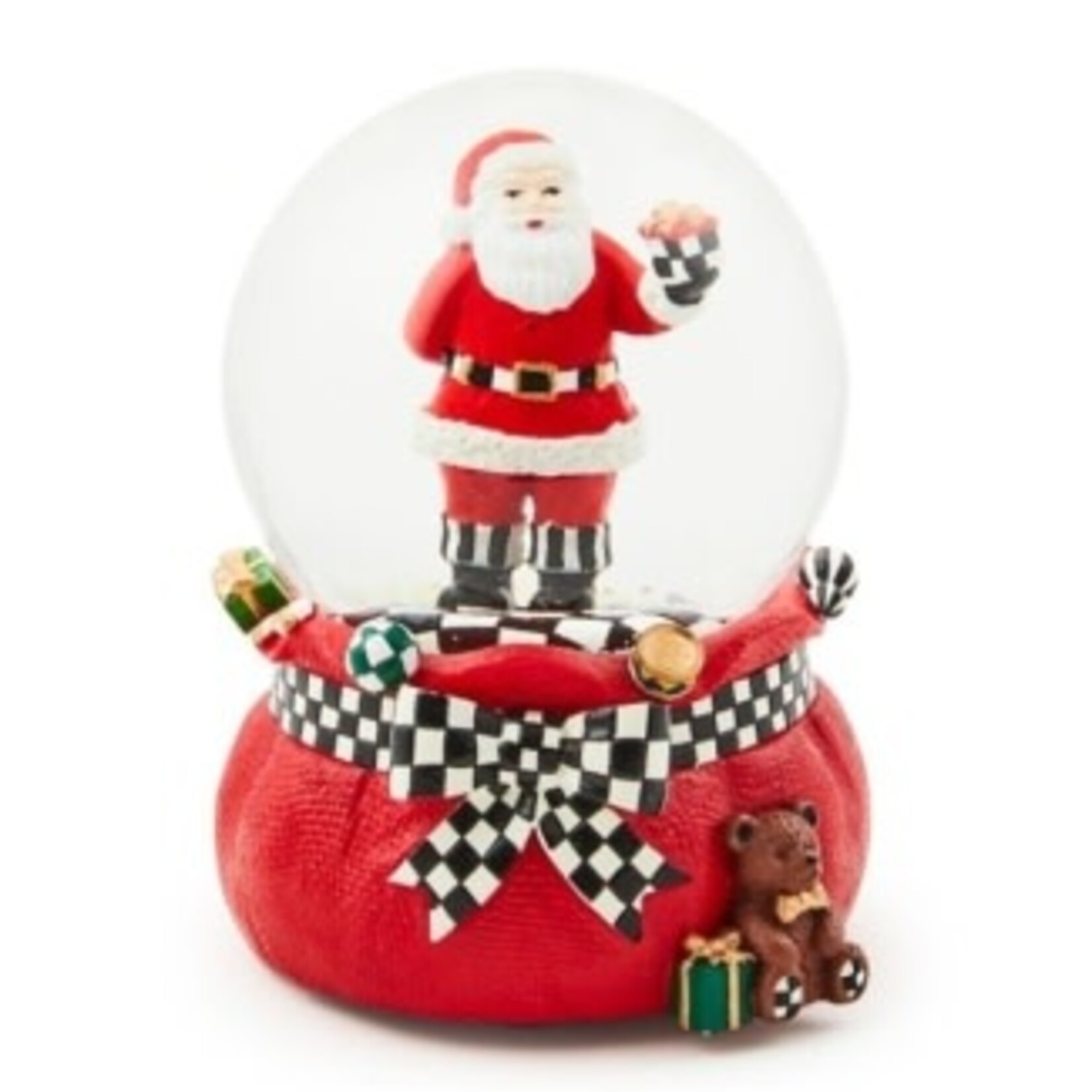 MacKenzie-Childs Gift Giving Santa Snow Globe